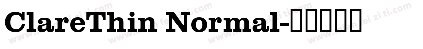 ClareThin Normal字体转换